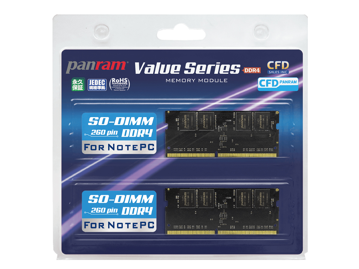 W4N2400PS-4G [SODIMM DDR4 PC4-19200 4GB 2���g] �̐��i�摜