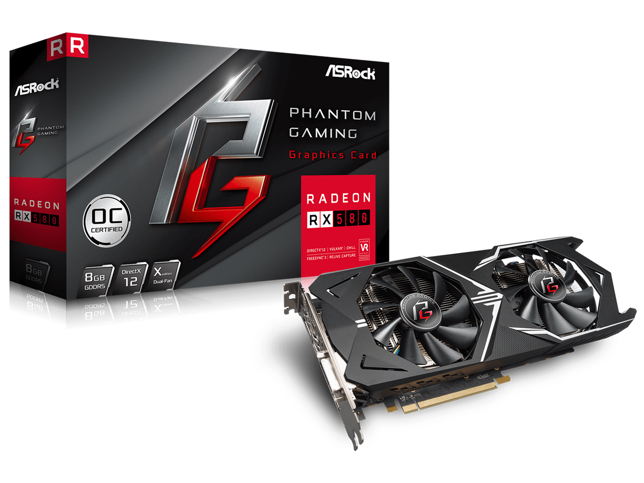 Phantom Gaming X Radeon RX580 8G OC [PCIExp 8GB] �̐��i�摜