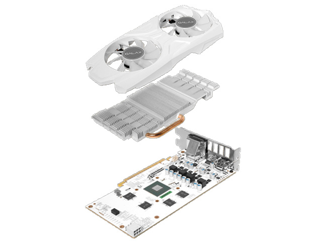 GALAKURO GK-GTX1050Ti-E4GB/WHITE [PCIExp 4GB]