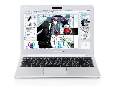 SENSE-13FH053-i7-UHSS-CSP [CLIP STUDIO PAINT] Core i7 8550U/16GB������/240GB SSD/13�C���` �̐��i�摜