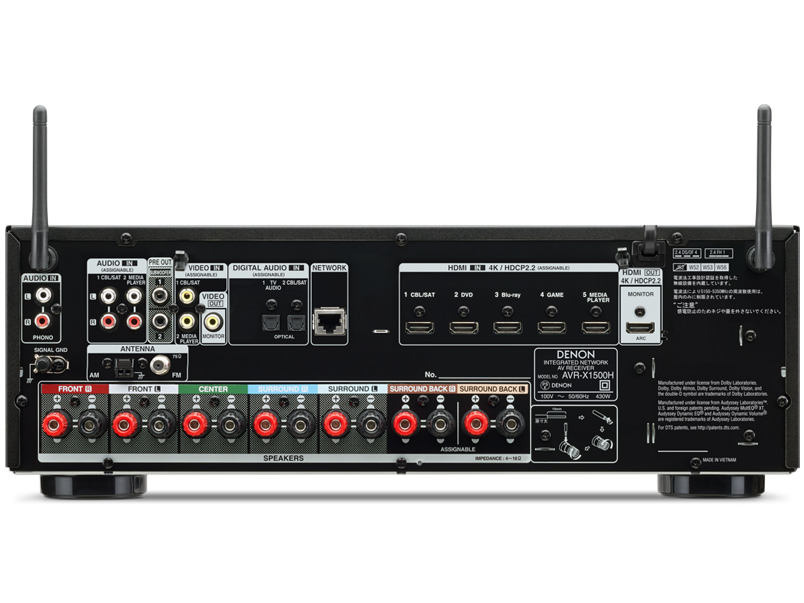 価格 Com 本体 背面 Avr X1500h の製品画像