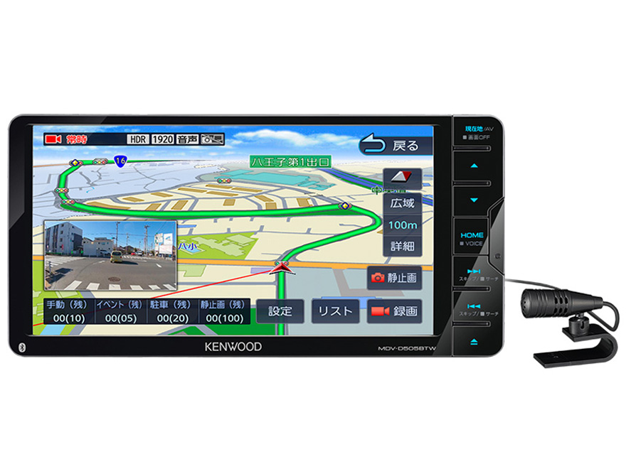 彩速ナビ MDV-D505BTW の製品画像