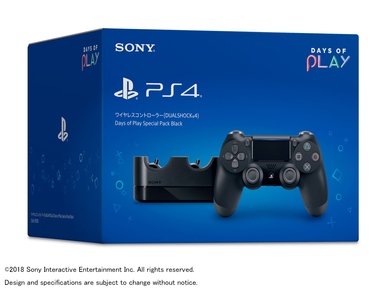���C�����X�R���g���[���[(DUALSHOCK 4) Days of Play Special Pack Black CUHJ-15010 [�W�F�b�g�E�u���b�N]