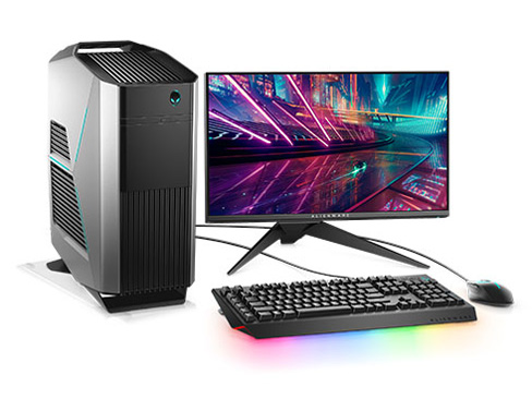 ALIENWARE AURORA �v���`�i Core i7 8700�E16GB�������E256GB PCIe SSD+2TB HDD�EGeForce GTX 1080�E�u���[���C���ځE�L�[�{�[�h�E�}�E�X�E���j�^�EOffice Home&Business�t���f�� �̐��i�摜