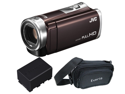 Everio GZ-E400KC-T + �����ԃo�b�e���[BN-VG119 + Everio�I���W�i���o�b�O ���i.com���胂�f�� [�u���E��] �̐��i�摜