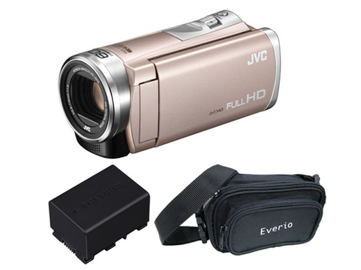 Everio GZ-E400KC-N + �����ԃo�b�e���[BN-VG119 + Everio�I���W�i���o�b�O ���i.com���胂�f�� [�s���N�S�[���h] �̐��i�摜