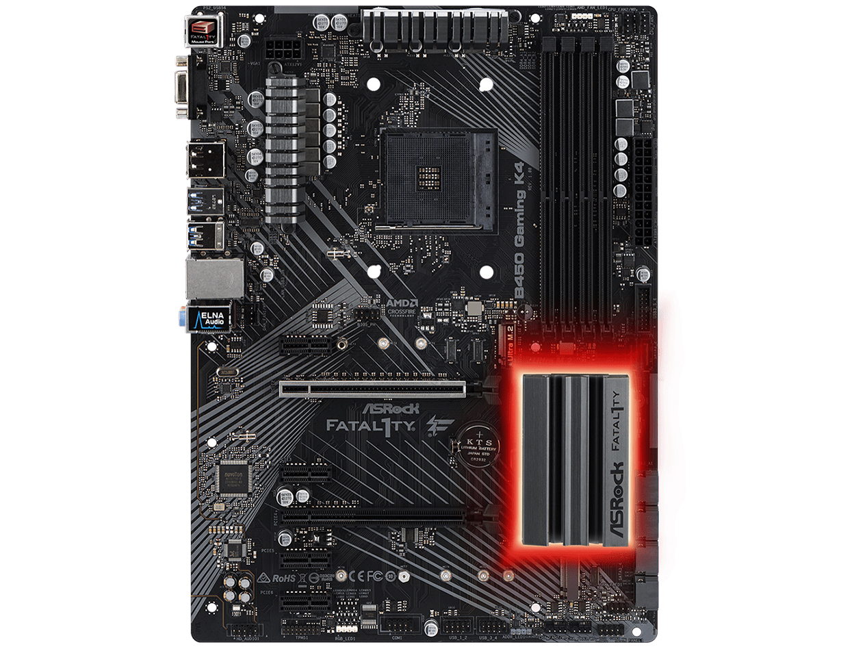 Fatal1ty B450 Gaming K4 �̐��i�摜