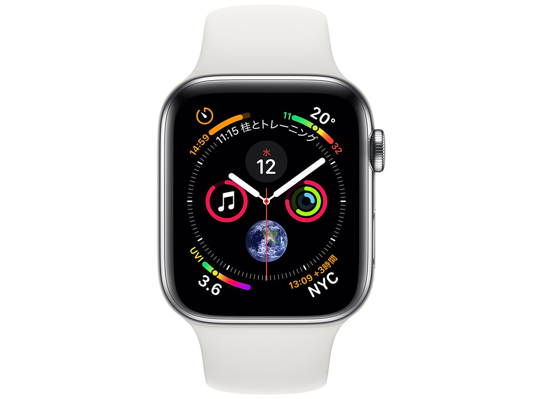 Apple Watch Series 4 GPS+Cellular���f�� 44mm MTX02J/A [�X�e�����X�X�`�[���P�[�X/�z���C�g�X�|�[�c�o���h]