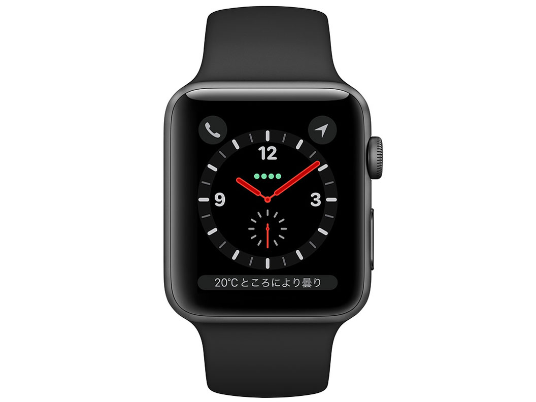 Apple Watch Series 3 GPS+Cellular���f�� 42mm MTH22J/A [�u���b�N�X�|�[�c�o���h]