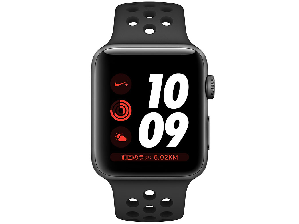 Apple Watch Nike+ Series 3 GPS+Cellular���f�� 42mm MTH42J/A [�A���X���T�C�g/�u���b�NNike�X�|�[�c�o���h]