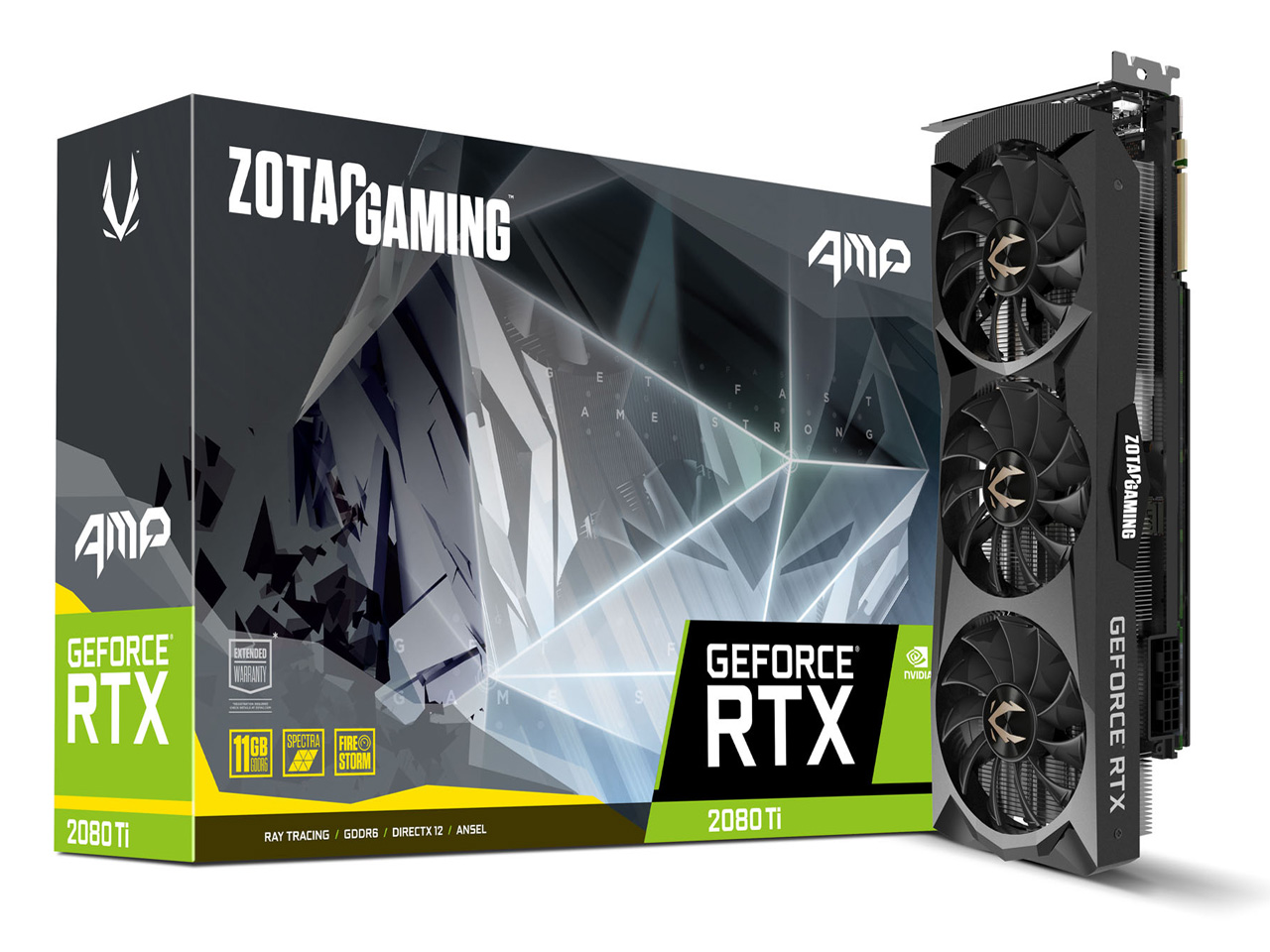 ZOTAC GAMING GeForce RTX 2080 Ti AMP ZT-T20810D-10P [PCIExp 11GB] �̐��i�摜