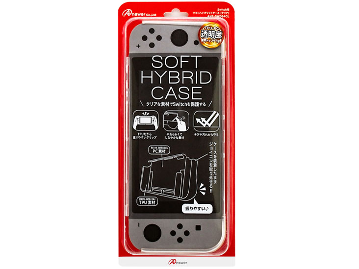 Switch�p �\�t�g�n�C�u���b�h�P�[�X ANS-SW064CL [�N���A] �̐��i�摜