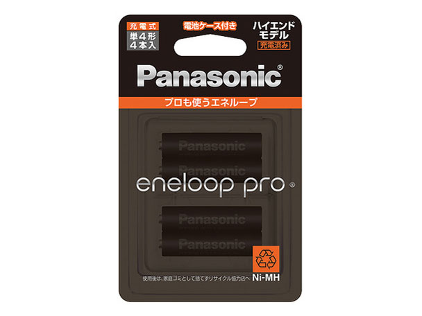eneloop pro �P4�` 4�{�p�b�N(�n�C�G���h���f��) BK-4HCD/4C �̐��i�摜