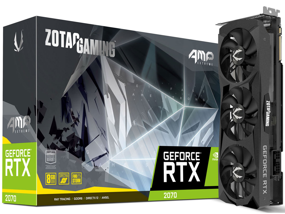 ZOTAC GAMING GeForce RTX 2070 AMP Extreme ZT-T20700B-10P [PCIExp 8GB] �̐��i�摜