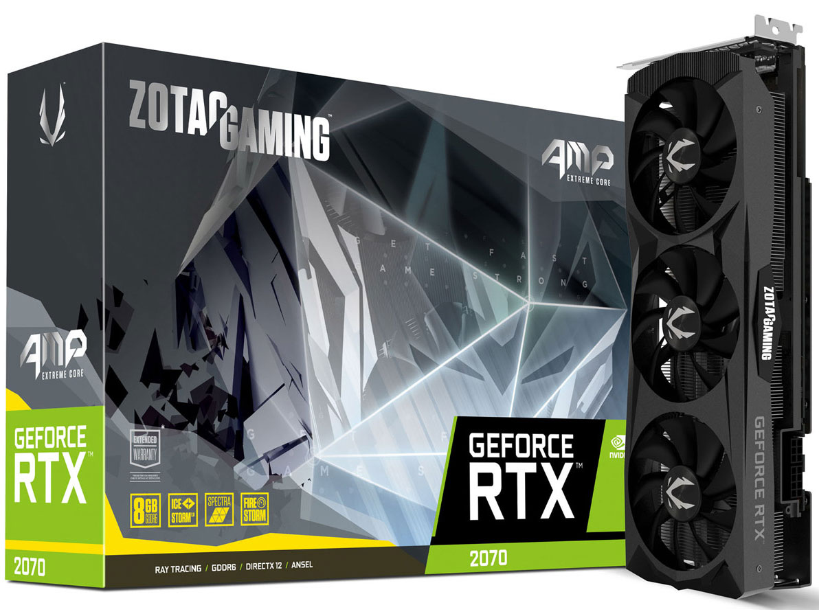 ZOTAC GAMING GeForce RTX 2070 AMP Extreme Core ZT-T20700C-10P [PCIExp 8GB] �̐��i�摜