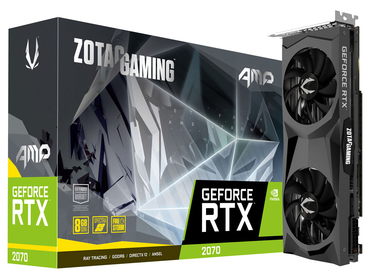 ZOTAC GAMING GeForce RTX 2070 AMP Edition ZT-T20700D-10P [PCIExp 8GB] �̐��i�摜