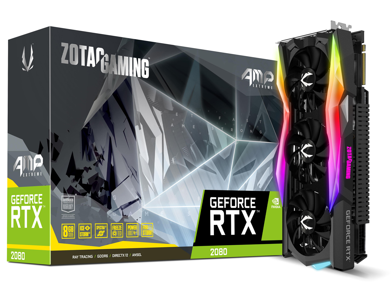 ZOTAC GAMING GeForce RTX 2080 AMP Extreme ZT-T20800B-10P [PCIExp 8GB] �̐��i�摜