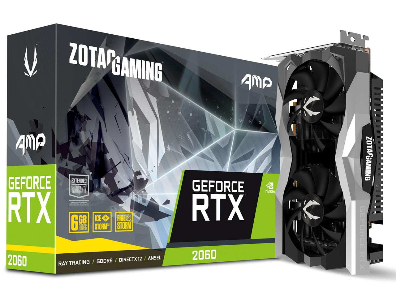 ZOTAC GAMING GeForce RTX 2060 AMP Edition ZT-T20600D-10M [PCIExp 6GB] �̐��i�摜