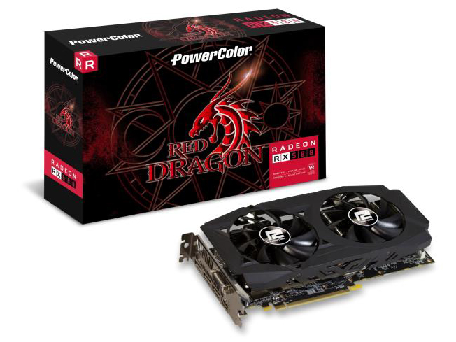 PowerColor Red Dragon RX 580 8GB GDDR5 AXRX 580 8GBD5-3DHDV3/OC [PCIExp 8GB] �̐��i�摜