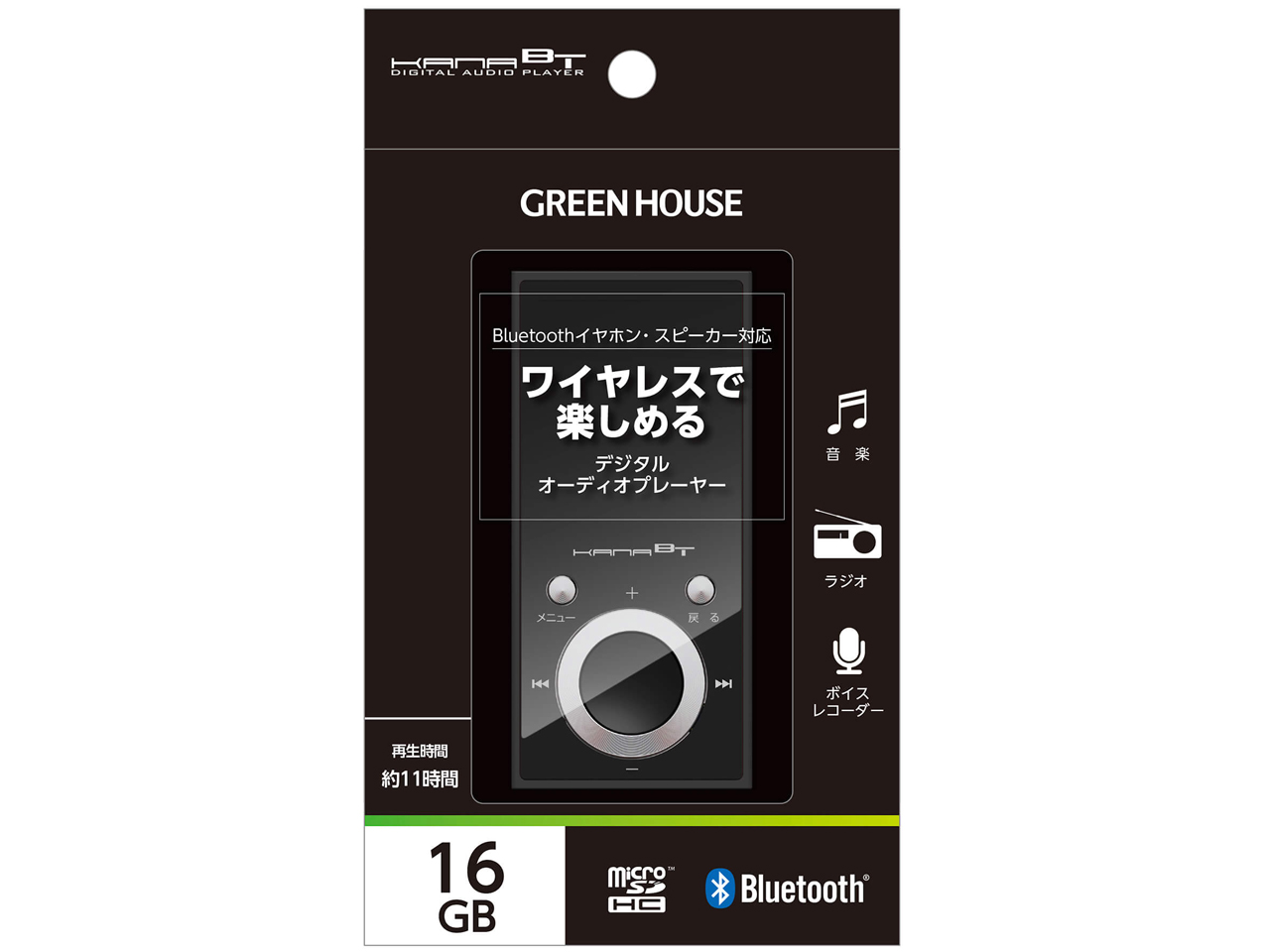 kana BT GH-KANABT16-BK [16GB �u���b�N]