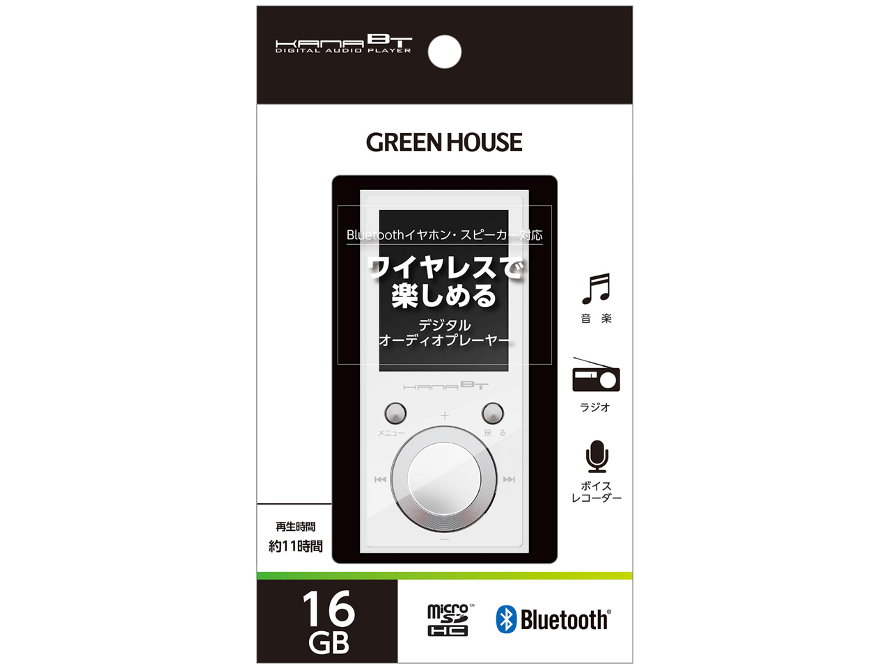 kana BT GH-KANABT16-WH [16GB �z���C�g]