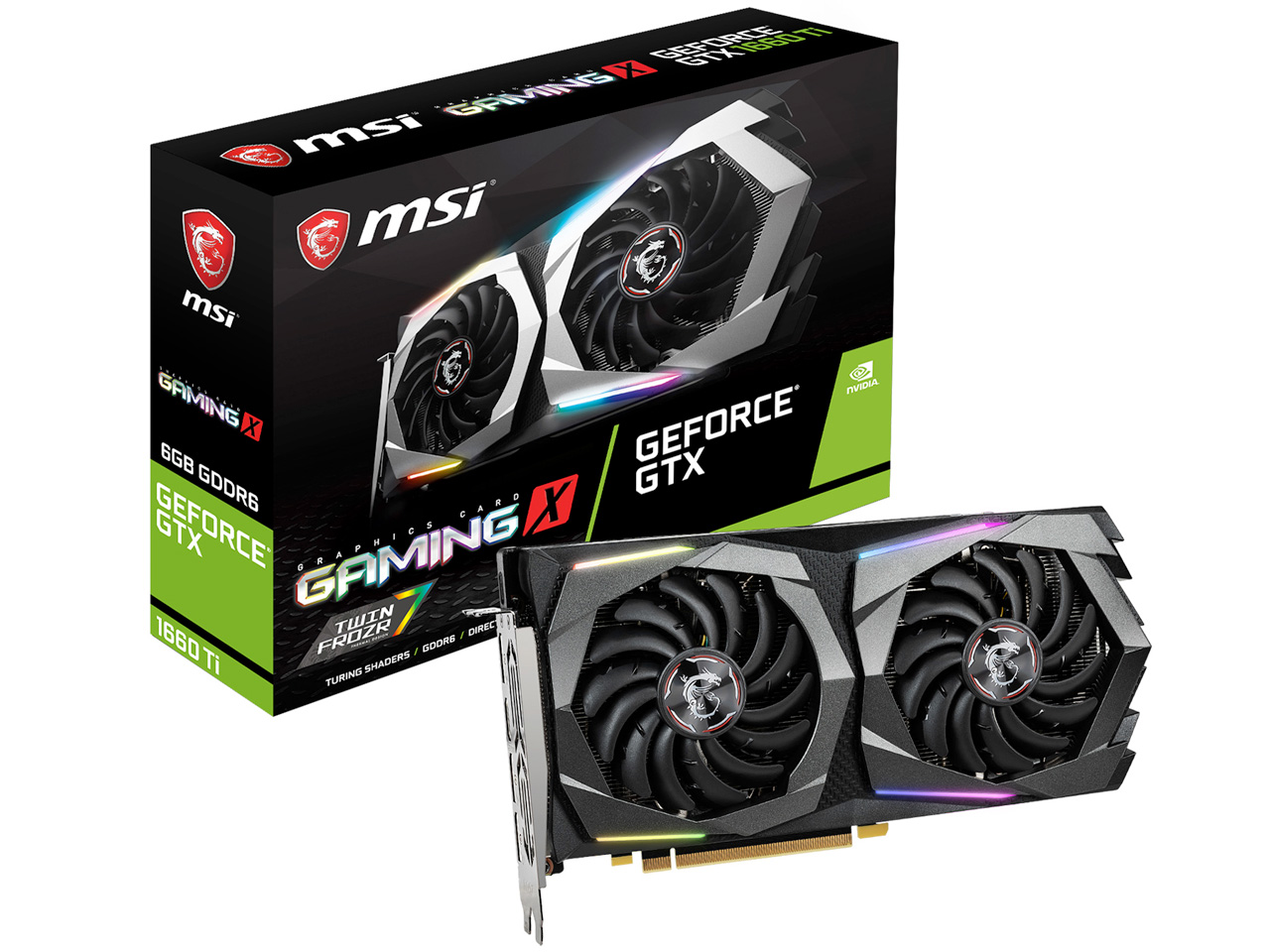 GeForce GTX 1660 Ti GAMING X 6G [PCIExp 6GB] �̐��i�摜