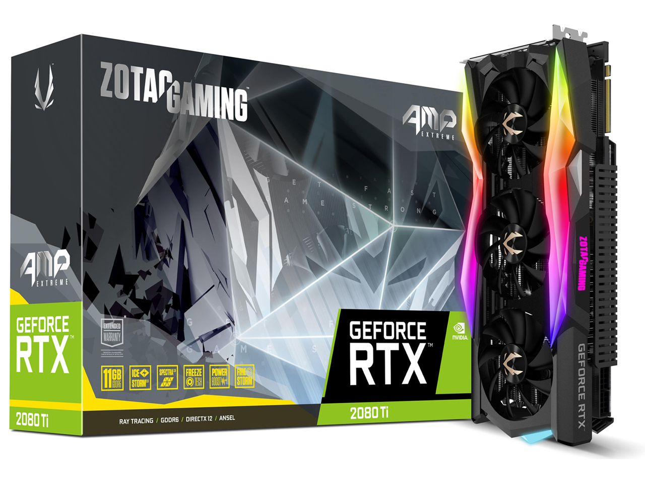 ZOTAC GAMING GeForce RTX 2080 Ti AMP Extreme ZT-T20810B-10P [PCIExp 11GB] �̐��i�摜
