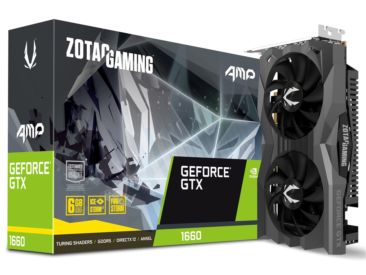ZOTAC GAMING GeForce GTX 1660 AMP 6GB GDDR5 ZT-T16600D-10M [PCIExp 6GB] �̐��i�摜