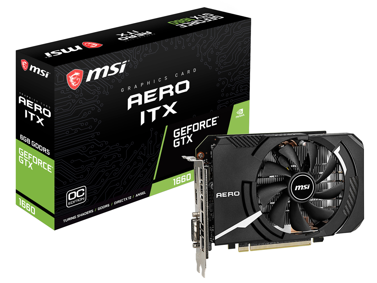 GeForce GTX 1660 AERO ITX 6G OC [PCIExp 6GB] �̐��i�摜