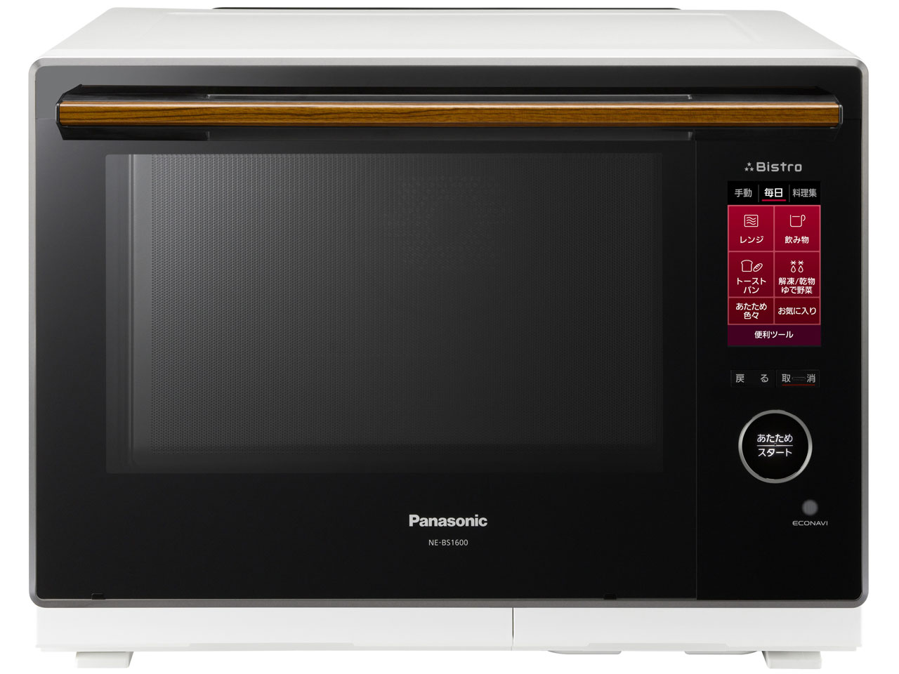 パナソニック スチームオーブンレンジ 3つ星ビストロ NE-BS1600-W スチームオーブンレンジ「3つ星 ビストロ」NE-BS1600を発売