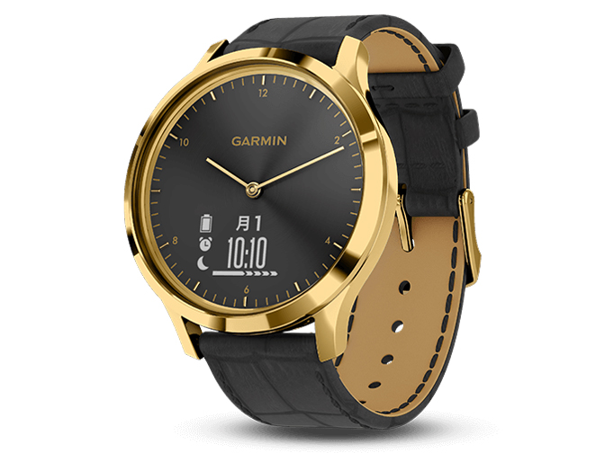 ガーミン vívomove HR BlackSilver leather Garmin vívomove® HR | Hybrid Smartwatch