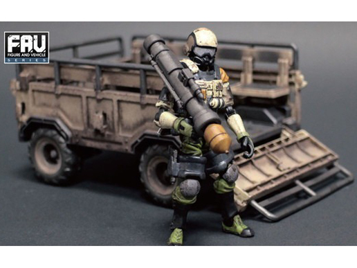 Acid Rain World FAV-A06 Sand Armored Trailer Set