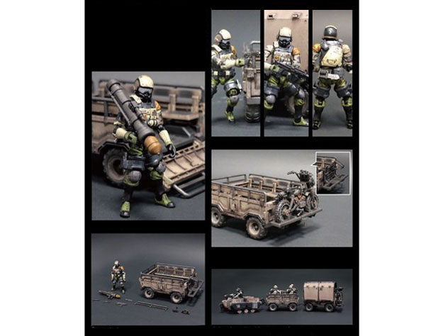 Acid Rain World FAV-A06 Sand Armored Trailer Set �̐��i�摜