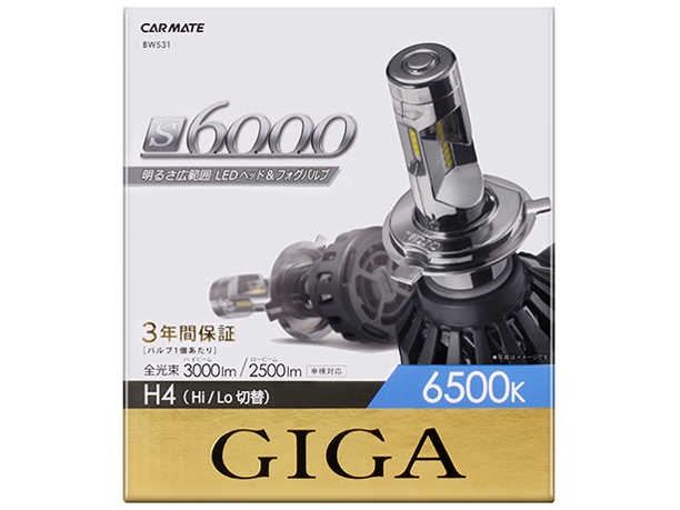 �M�K BW531 [LED �z���C�g 6500K H4] �̐��i�摜