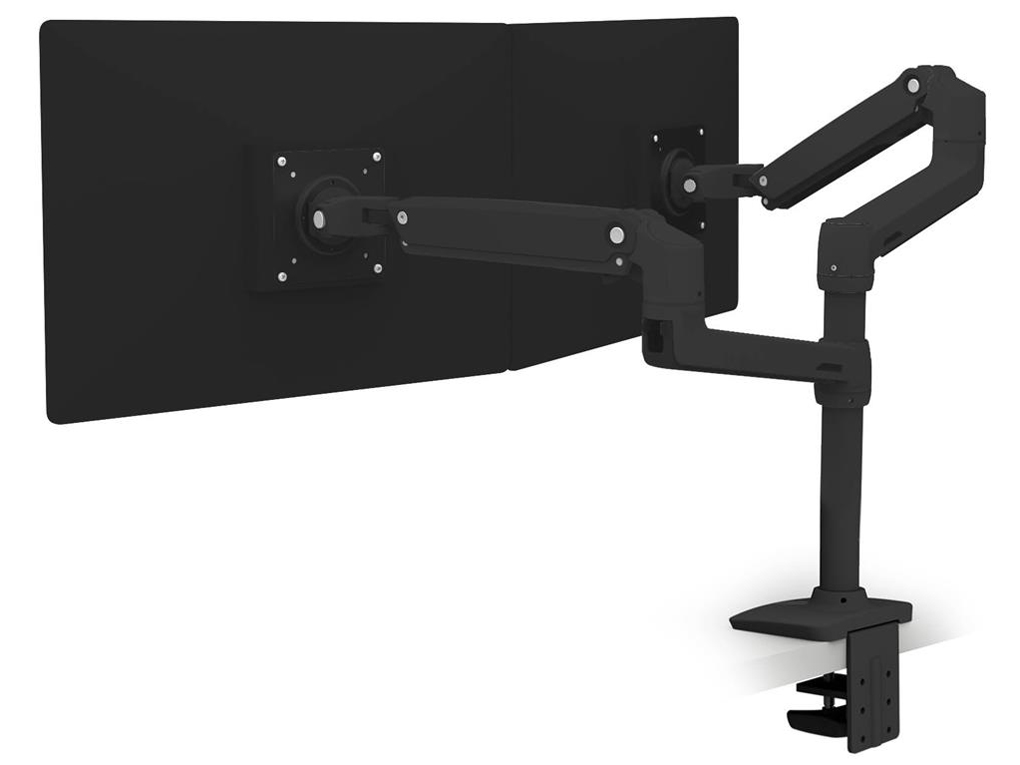 エルゴトロン LXデュアルデスクマウントアーム（ブラック） エルゴトロン LXデュアル デスク マウント アーム スタッキング 45-492