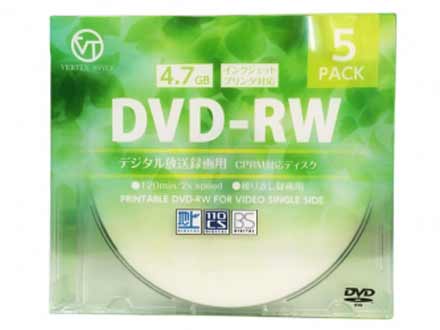 価格 Com Drw 1dvx 5ca Dvd Rw 2倍速 5枚組 の製品画像