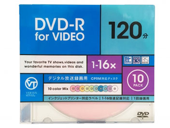 DR-120DVCMIX.10CA [DVD-R 16�{�� 10���g] �̐��i�摜