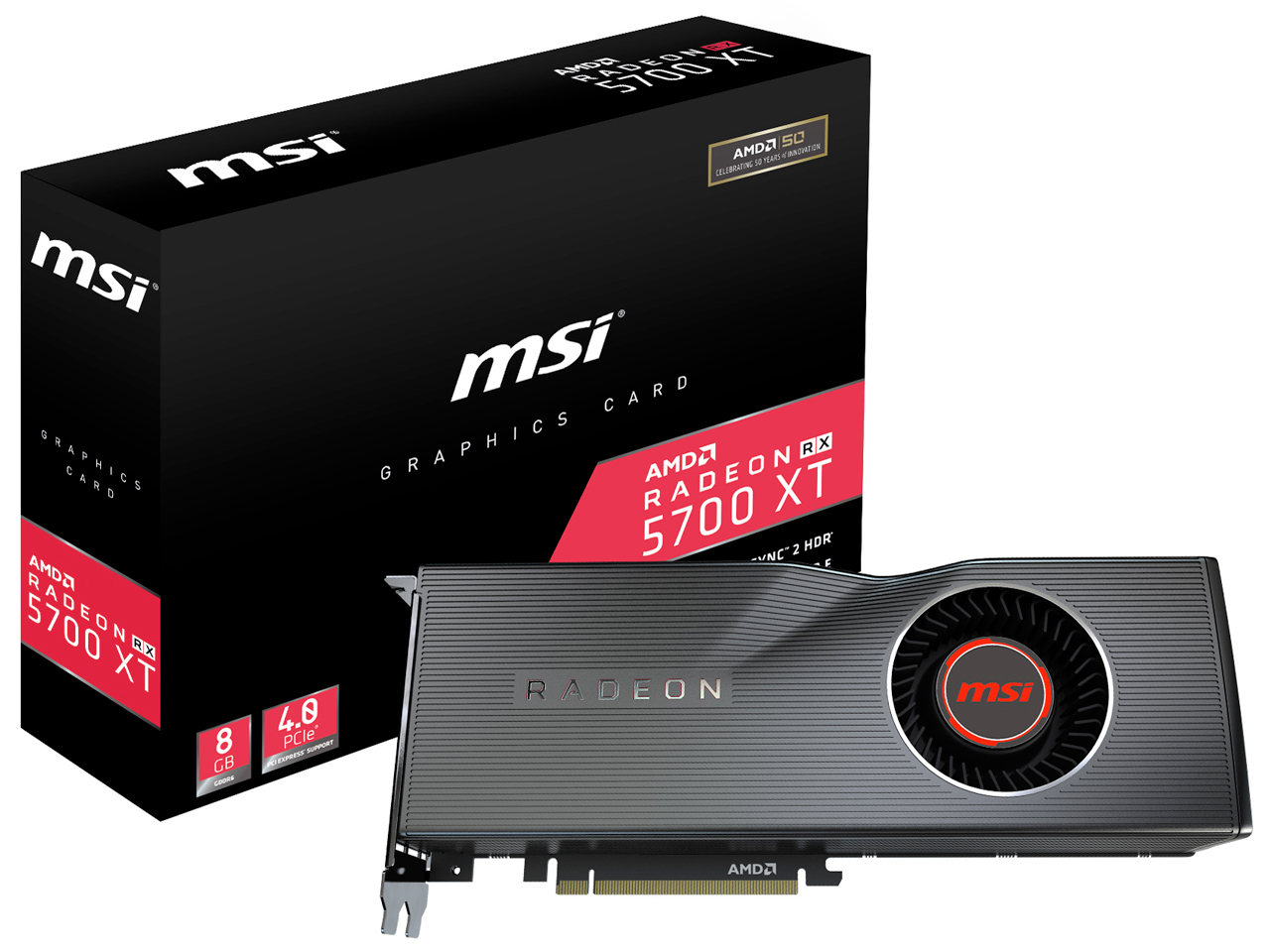 MSI Radeon RX 5700 XT 8G [PCIExp 8GB] �̐��i�摜