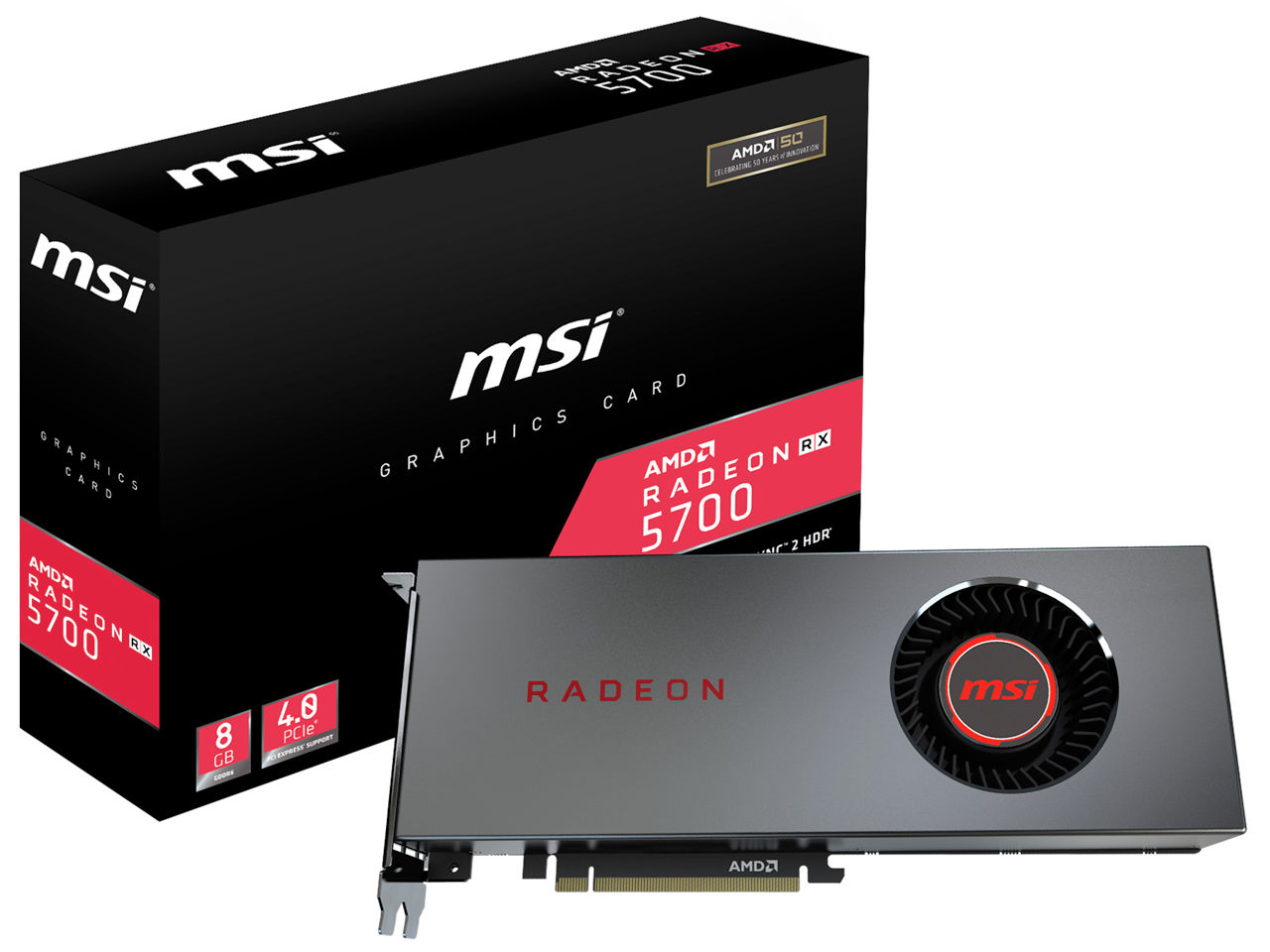 MSI Radeon RX 5700 8G [PCIExp 8GB] �̐��i�摜