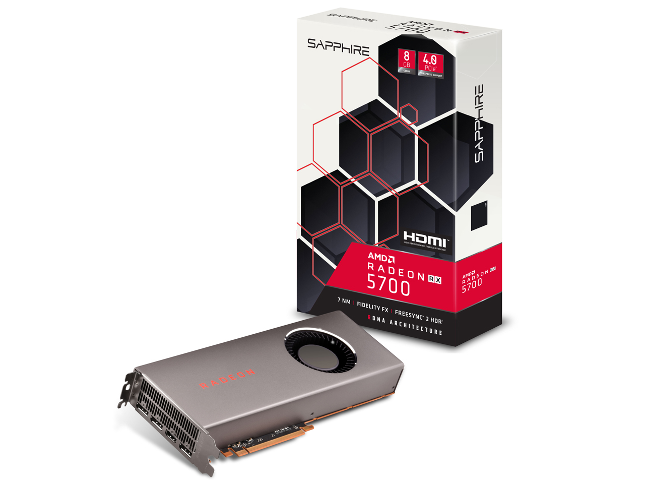 SAPPHIRE RADEON RX 5700 8G GDDR6 HDMI/TRIPLE DP (UEFI) [PCIExp 8GB] �̐��i�摜