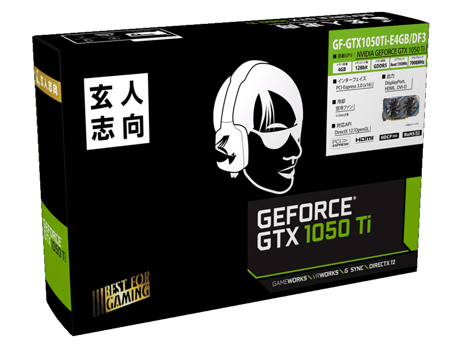 GF-GTX1050Ti-E4GB/DF3 [PCIExp 4GB]
