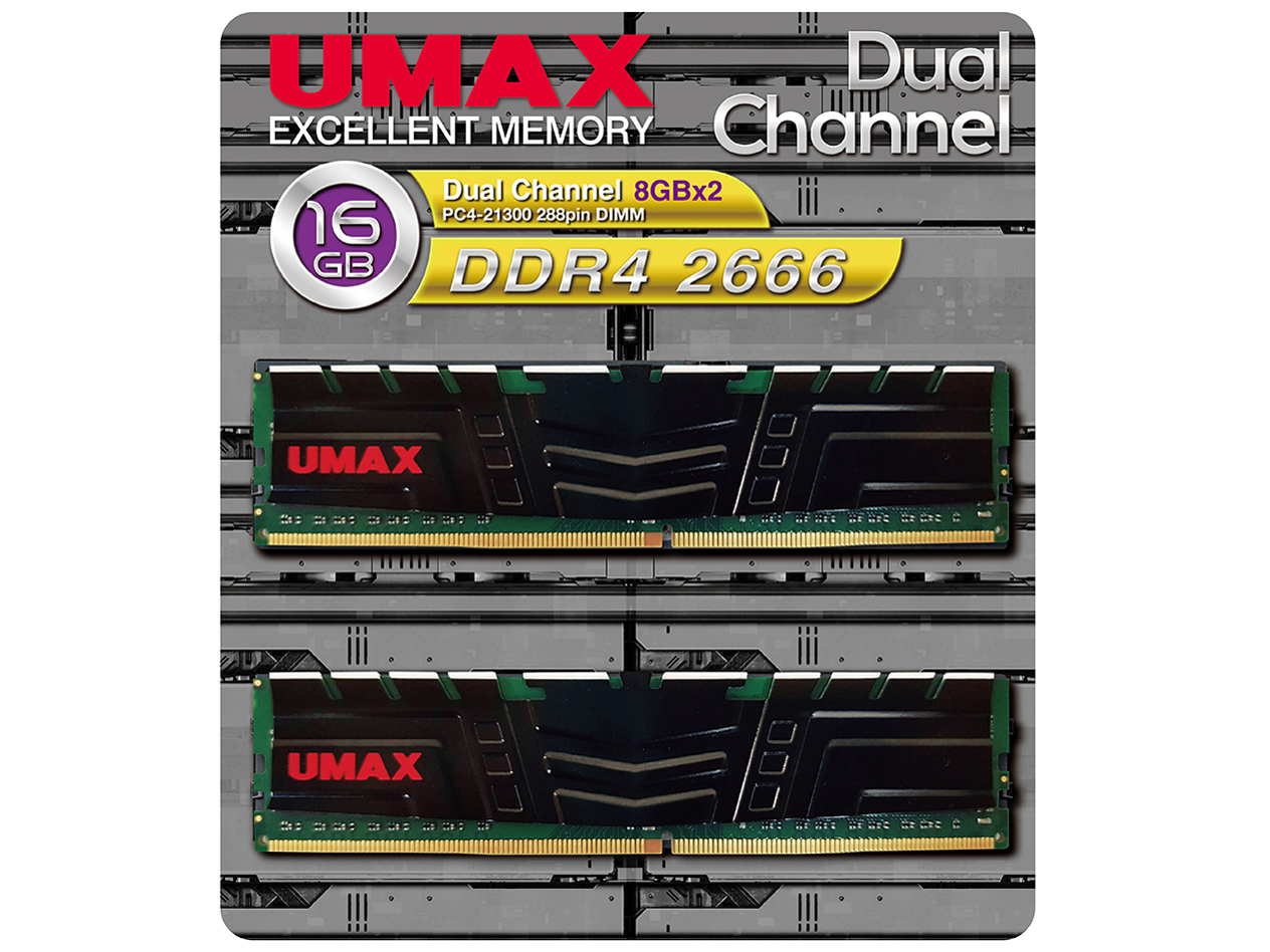 UM-DDR4D-2666-16GBHS [DDR4 PC4-21300 8GB 2���g] �̐��i�摜