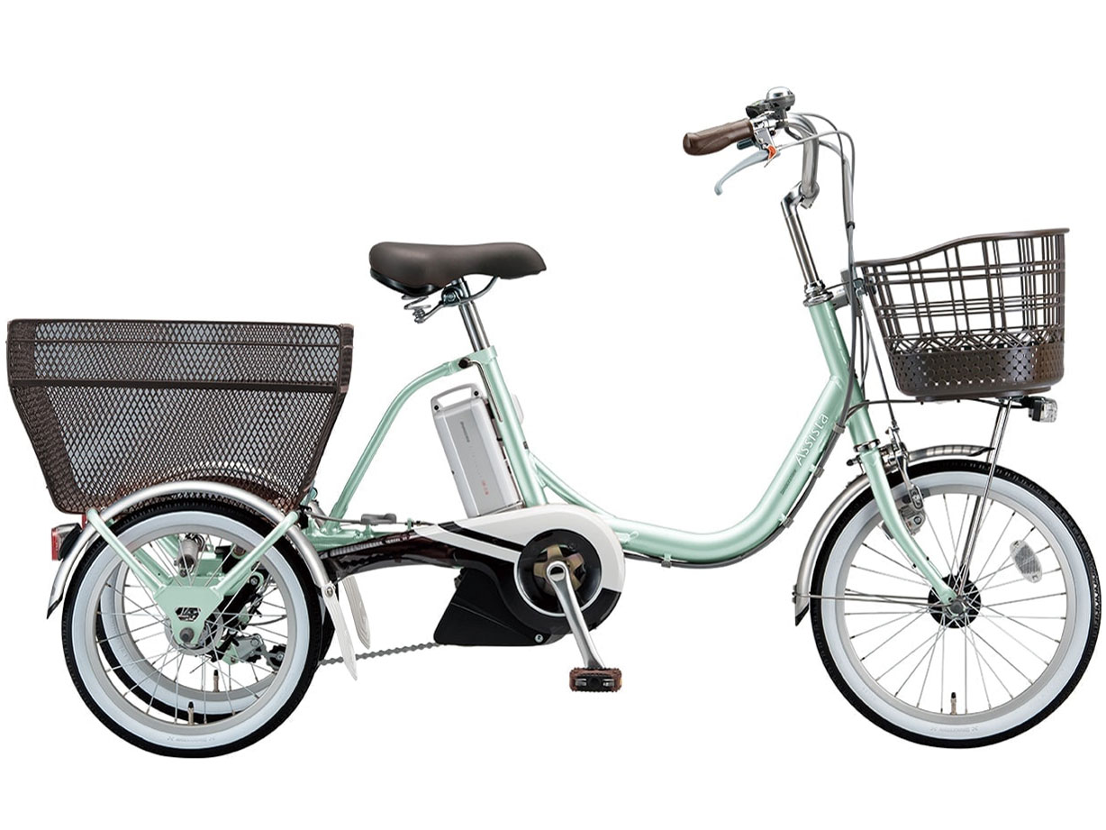 ★中古格安！ブリヂストン アシスタワゴン　電動アシスト自転車三輪車 AW1C38 ブリヂストン アシスタワゴン AW1C38 [P.オパールミント] + 専用
