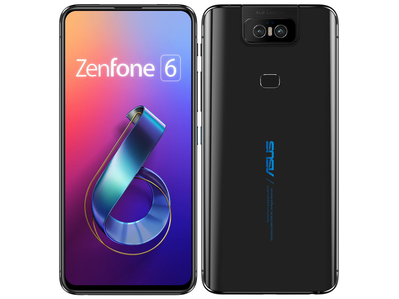 ZenFone 6 256GB SIM�t���[ [�~�b�h�i�C�g�u���b�N] �̐��i�摜
