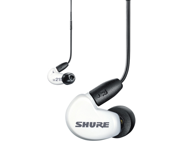 ヘッドホン SHURE SE215SPE-W-UNI-A Shure SE215SPE-W-UNI White SE215 Earphones with Mic | IDJNOW