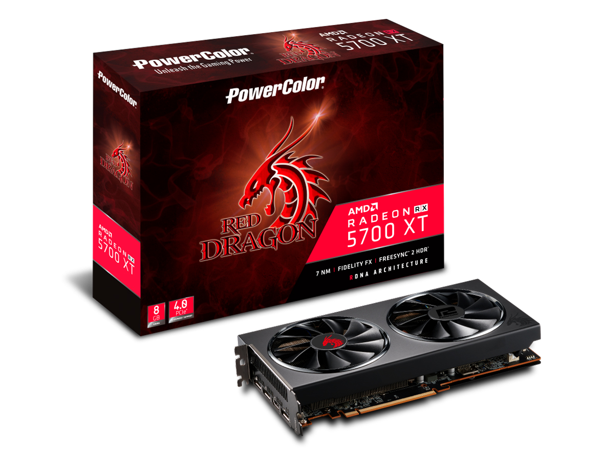 PowerColor Red Dragon Radeon RX 5700XT AXRX 5700XT 8GBD6-3DHR/OC [PCIExp 8GB] �̐��i�摜