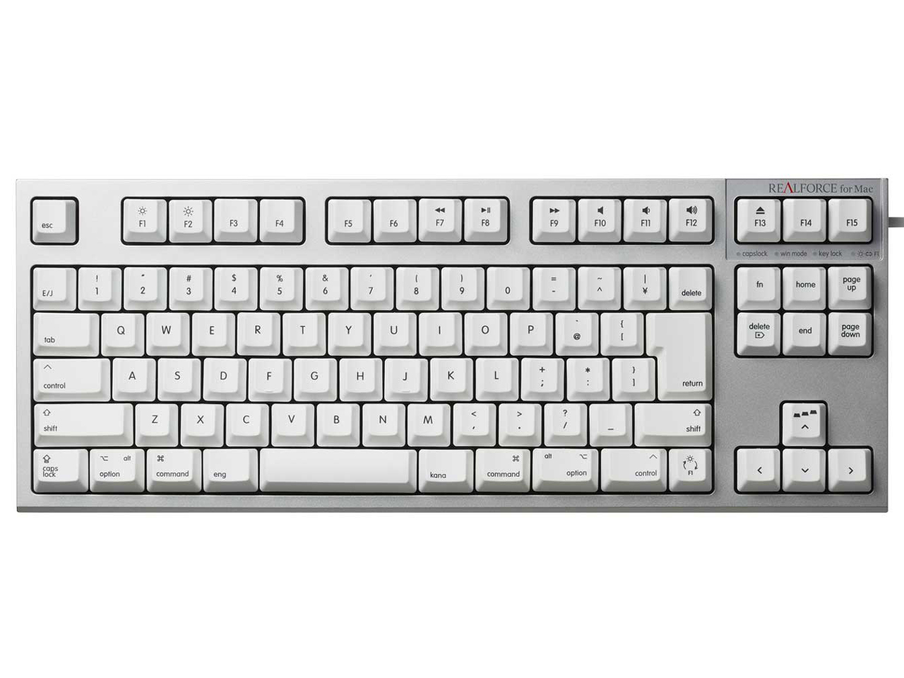 REALFORCE TKL SA for Mac R2TLSA-JP3M-WH [�X�[�p�[�z���C�g+�V���o�[] �̐��i�摜