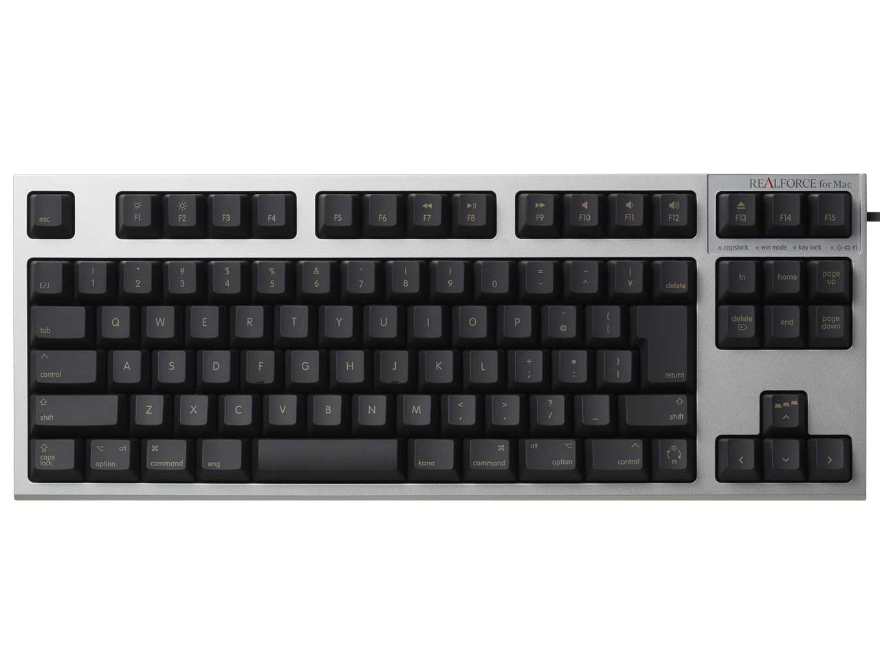 REALFORCE TKL SA for Mac R2TLSA-JP3M-BK [�u���b�N+�V���o�[] �̐��i�摜