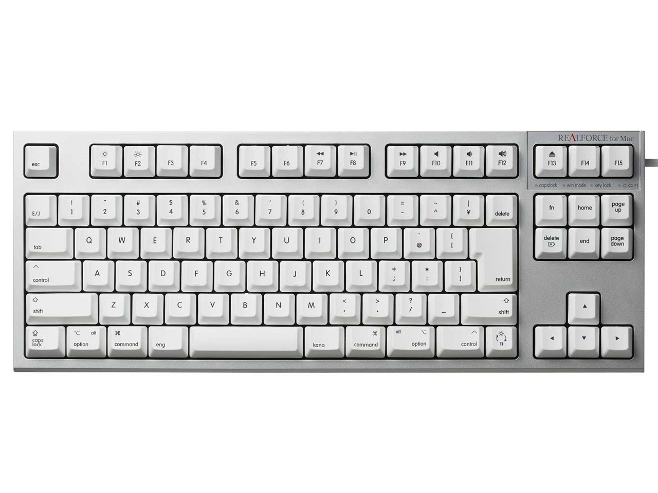 REALFORCE TKL for Mac R2TL-JPVM-WH [�X�[�p�[�z���C�g+�V���o�[] �̐��i�摜