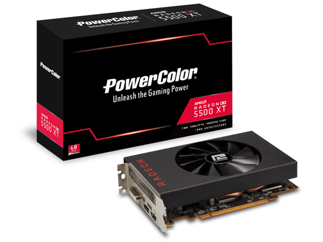 PowerColor RX 5500XT 4GB GDDR6 AXRX 5500XT 4GBD6-DH [PCIExp 4GB] �̐��i�摜